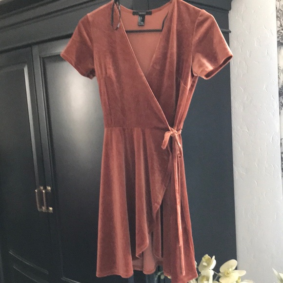 Forever 21 Velvet Wrap Dress - Picture 1 of 4